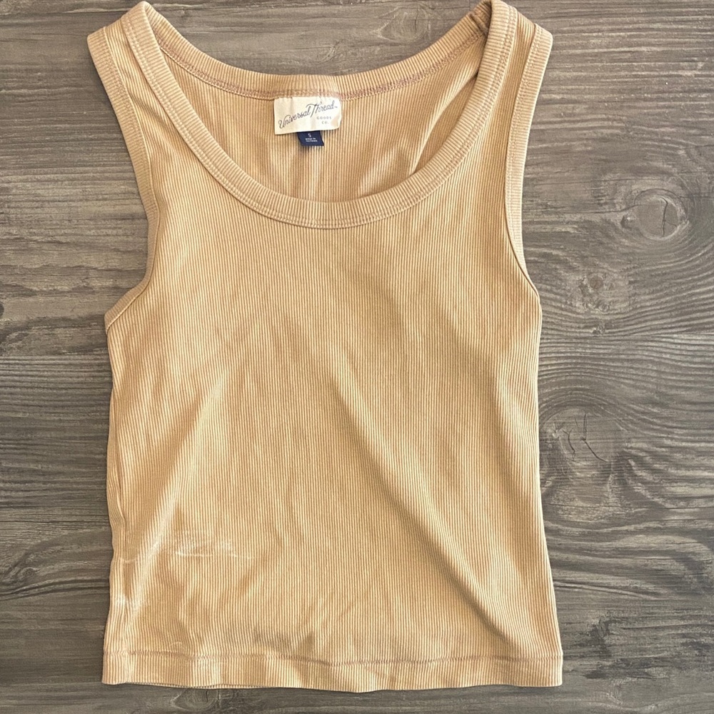 Universal Thread Tan Ribbed Tank Top
